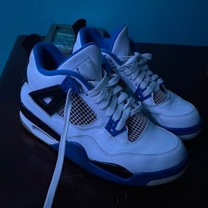 Blue and white Jordan’s